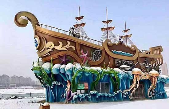 泡沫雕塑硬化用什么材料?噴涂聚脲效果怎么樣(圖1) 泡沫雕塑硬化噴涂聚脲效果