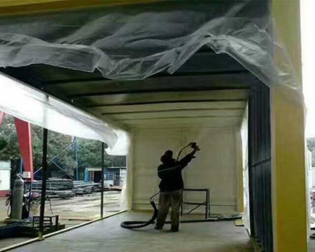 移動房屋需要做保溫嗎?(圖2) 移動房屋做保溫聚氨酯發泡